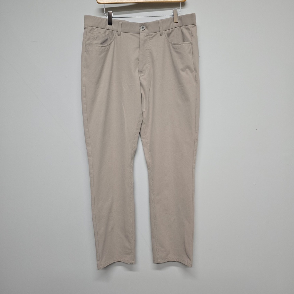 Holderness & Bourne The Parker Pant Mens 35/30 Fescue Tan Polyester Golf